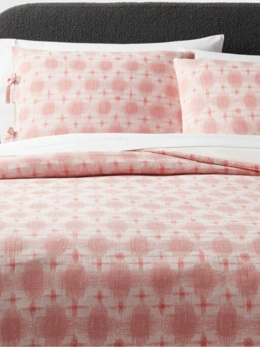 NEW Threshold King Yarn Dyed Cotton Duvet Cover Set – Blush Pink